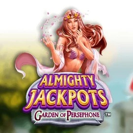 Almighty Jackpots: Garden of Persephone slot logo by Novomatic at Lucky Wave Casino