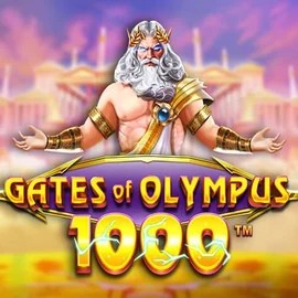 Gates of Olympus 1000 online game logo by Pragmatic Play on lucky-wavecasino.net